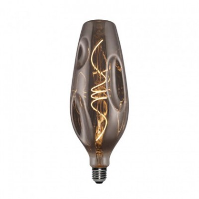 Ampoule LED Bouteille Cabossée Smoky - Filament Spiral 5W 100Lm E27 1800K Dimmable