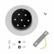 Rundes 3 Inline-Löcher und 4 Seitenlöchern Lampenbaldachin, Rose-One-Abdeckung, 200 mm Durchmesser