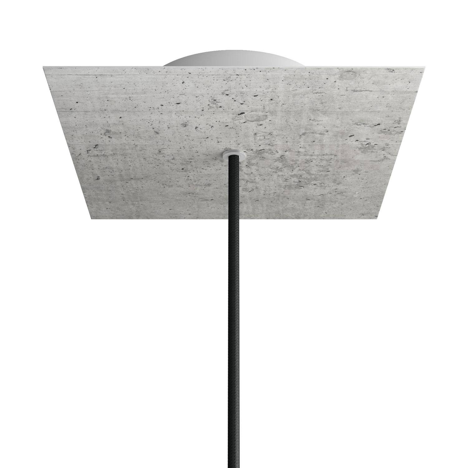 Rosace Rose-One carré de 200 mm avec 1 trou et 4 trous latéraux