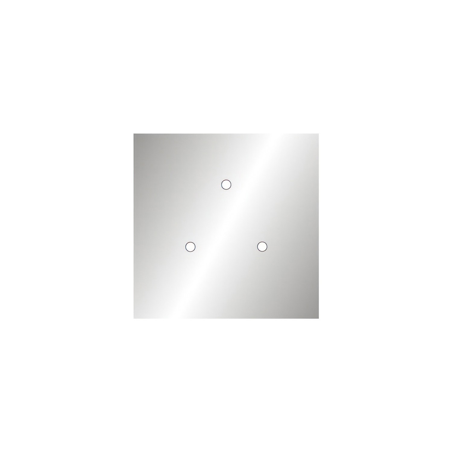 Quadratisches 3-Loch und 4 Seitenlöchern Lampenbaldachin, Rose-One-Abdeckung, 200 mm