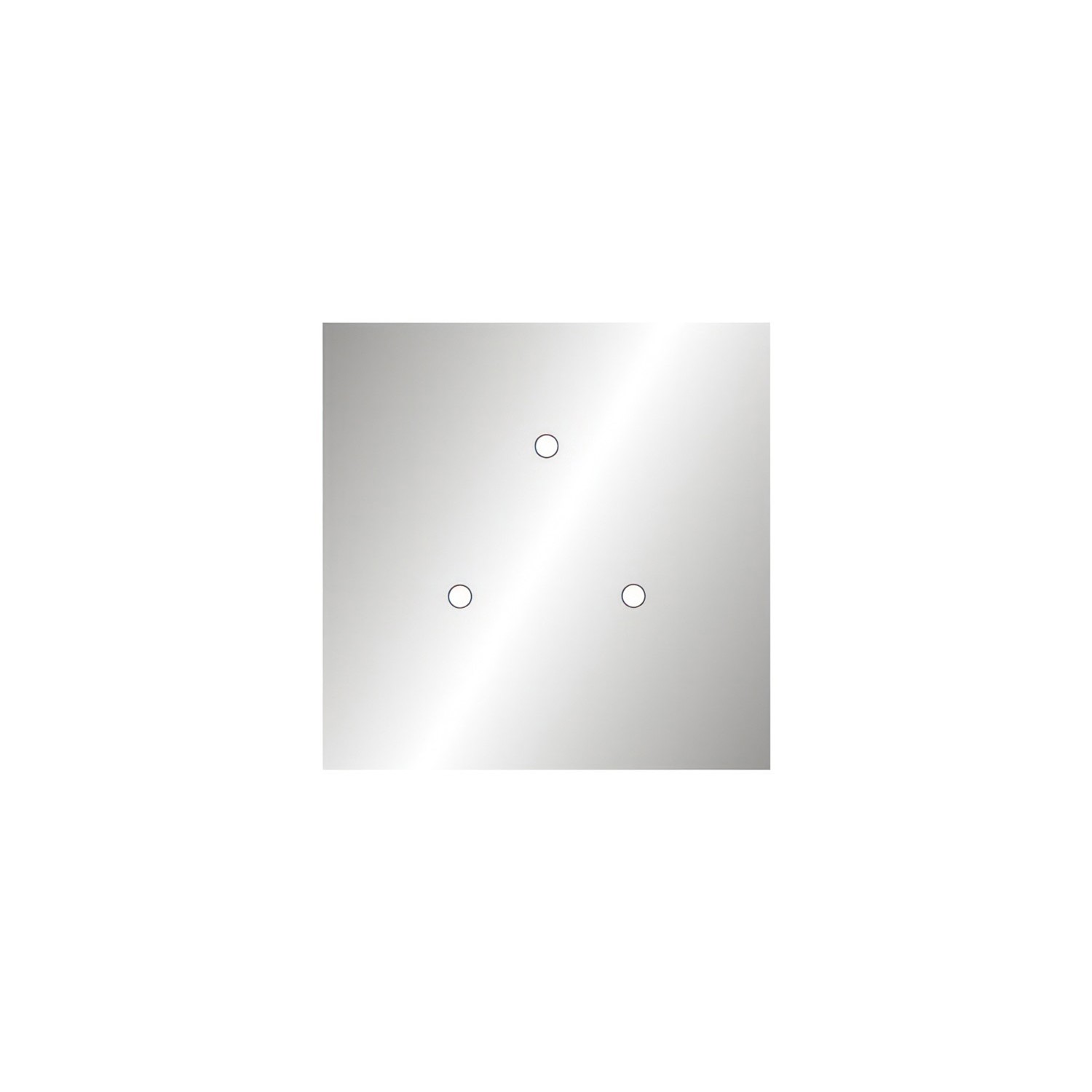 Quadratisches 3-Loch und 4 Seitenlöchern Lampenbaldachin, Rose-One-Abdeckung, 200 mm