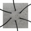 Quadratisches 6-Loch und 4 Seitenlöchern Lampenbaldachin, Rose-One-Abdeckung, 200 mm