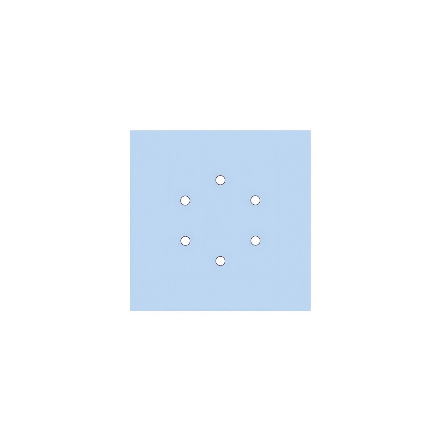 Rosace Rose-One carré de 200 mm avec 6 trous et 4 trous latéraux