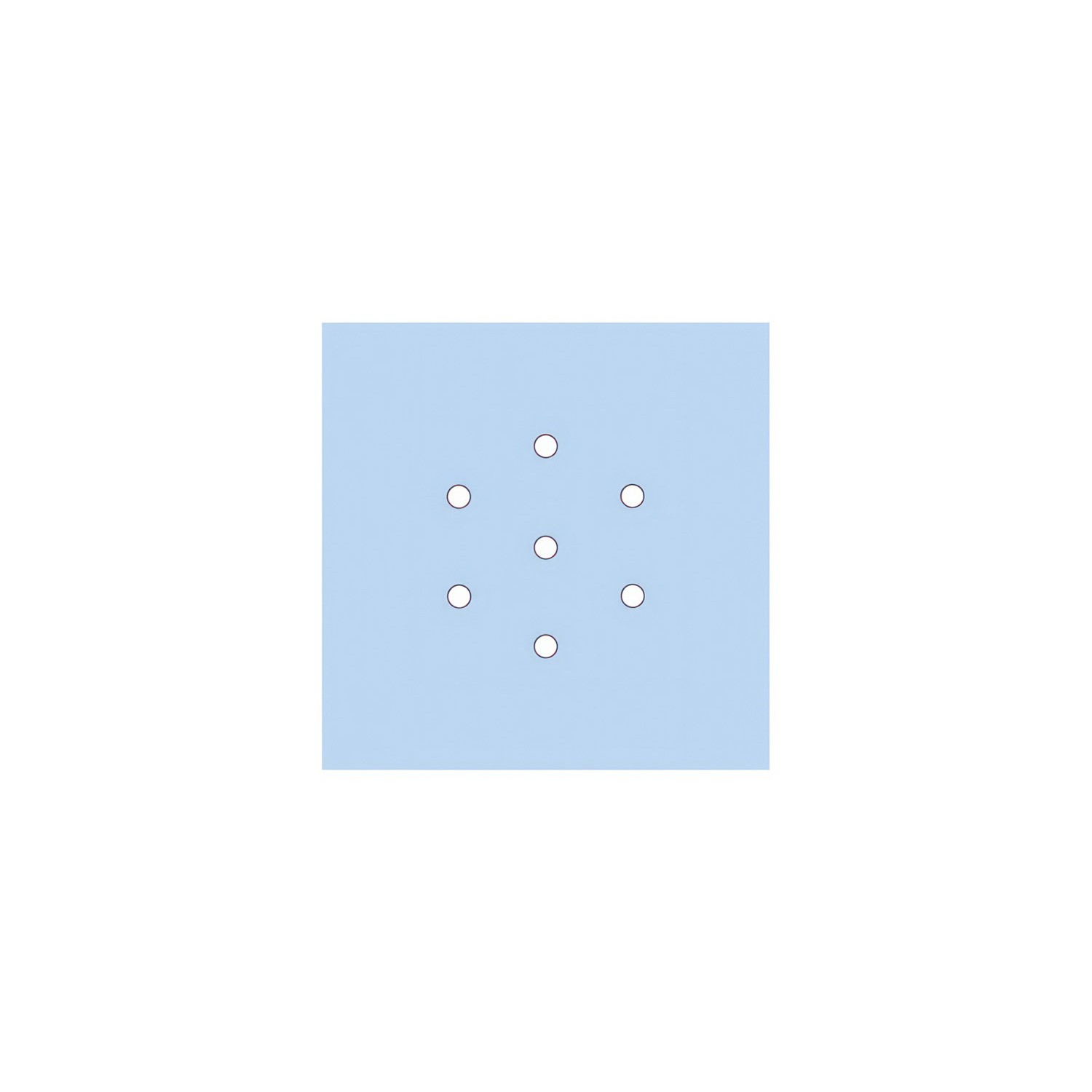 Rosace Rose-One carré de 200 mm avec 7 trous et 4 trous latéraux
