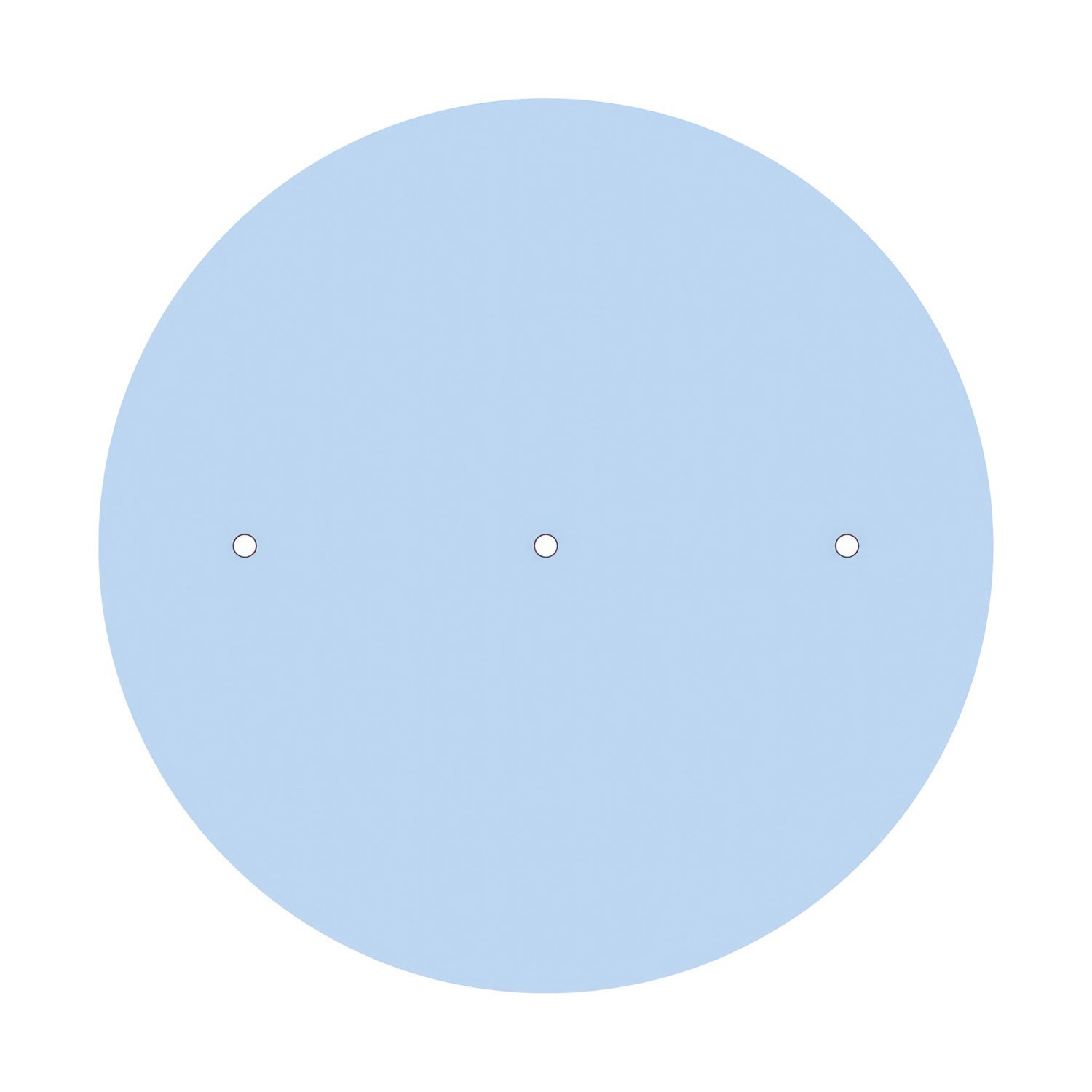 Rosace XXL Rose-One rond de 400 mm de diamètre avec 3 trous alignés et 4 trous latéraux