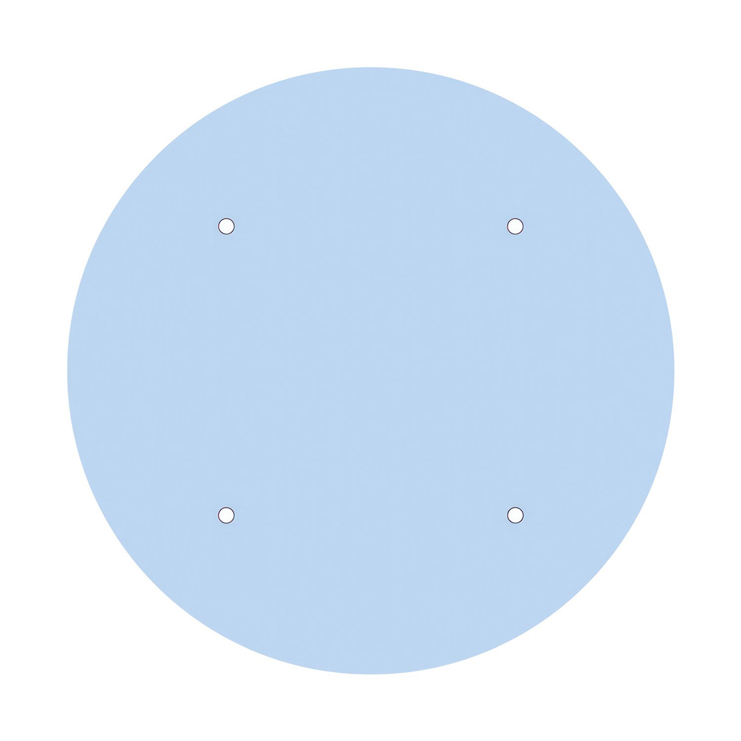 Rosace XXL Rose-One rond de 400 mm de diamètre avec 4 trous et 4 trous latéraux