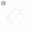 Rosace XXL Rose-One rond de 400 mm de diamètre avec 4 trous et 4 trous latéraux