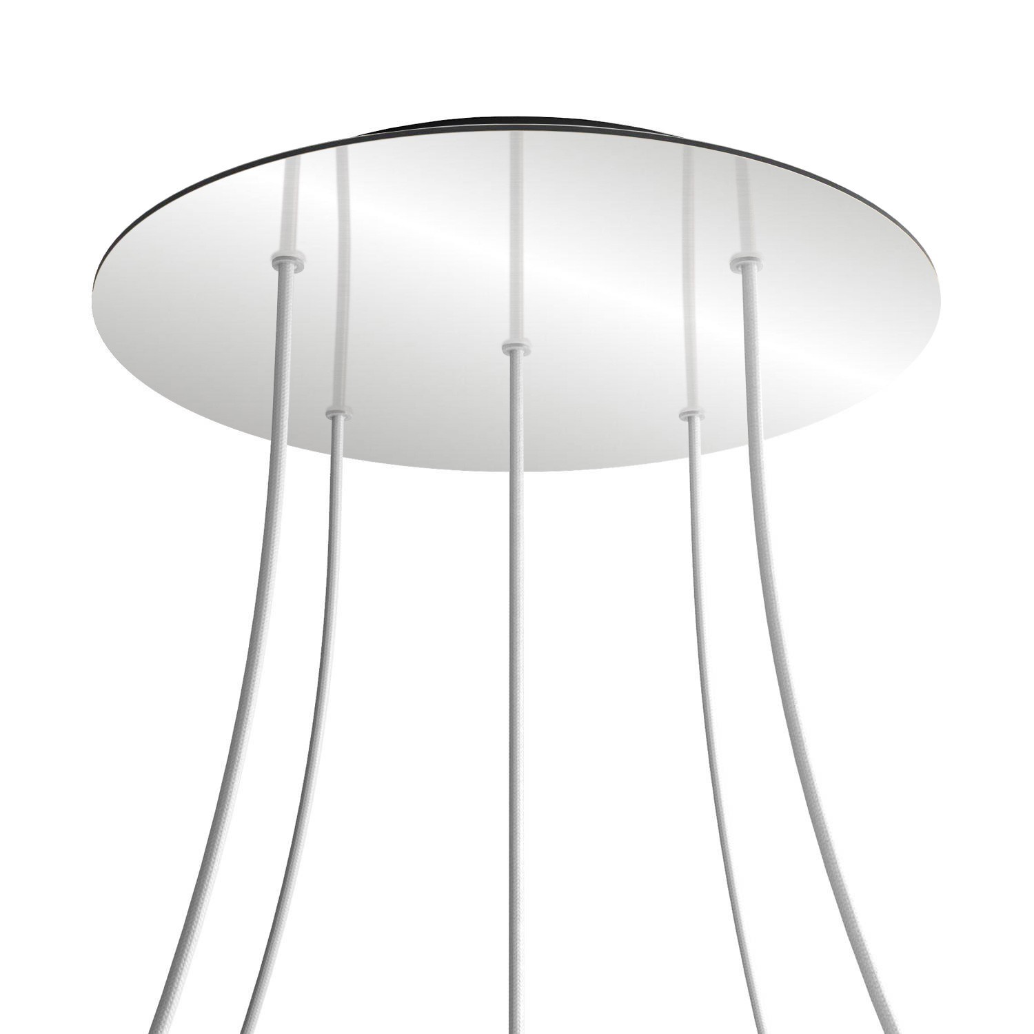 Rosace XXL Rose-One rond de 400 mm de diamètre avec 5 trous et 4 trous latéraux
