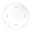 Rosace XXL Rose-One rond de 400 mm de diamètre avec 5 trous et 4 trous latéraux