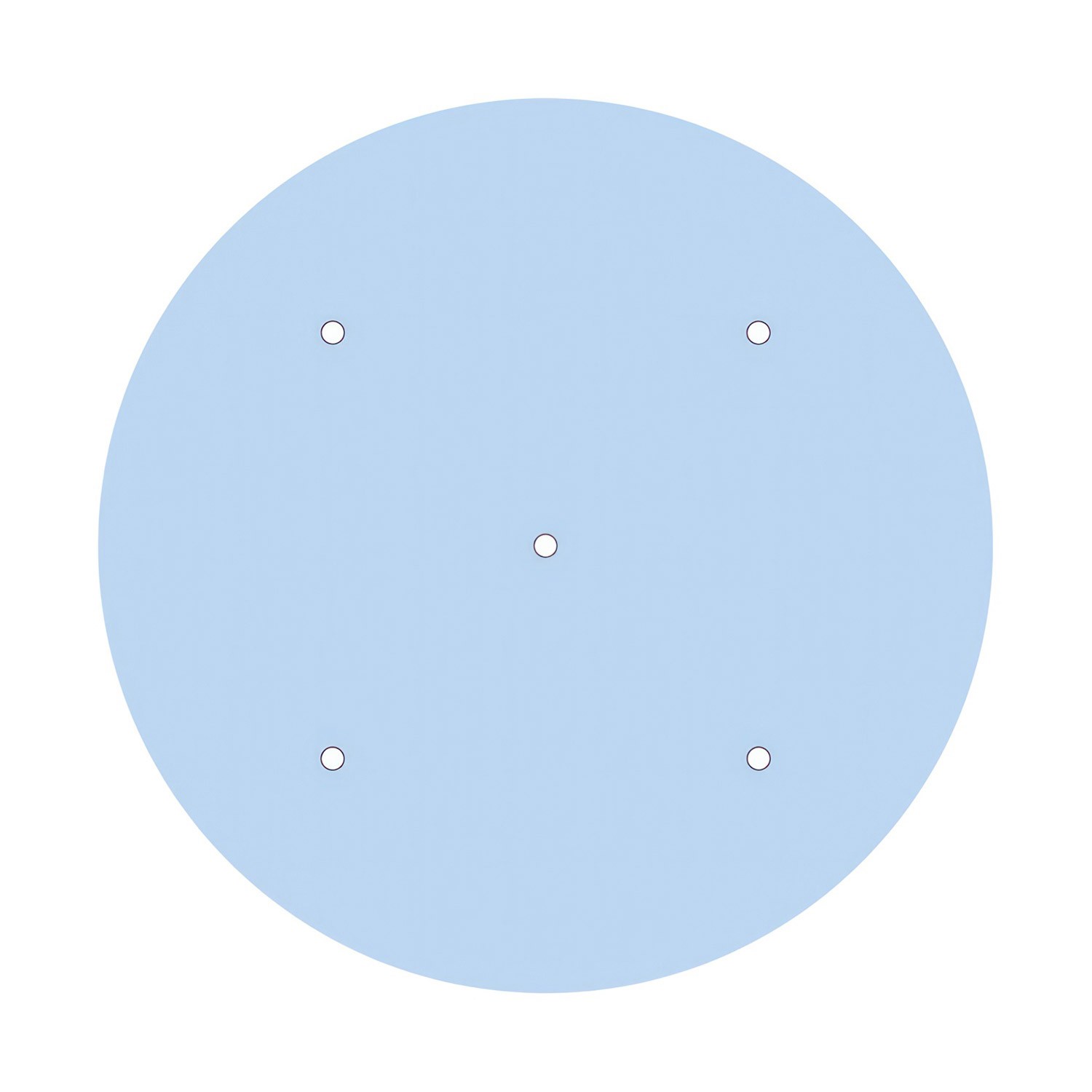 Rosace XXL Rose-One rond de 400 mm de diamètre avec 5 trous et 4 trous latéraux