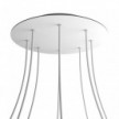 Rosace XXL Rose-One rond de 400 mm de diamètre avec 8 trous et 4 trous latéraux
