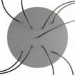 Rosone XXL Rose-One rotondo, diametro 400 mm con 9 fori a X e 4 fori laterali
