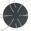Rosone XXL Rose-One rotondo, diametro 400 mm con 10 fori e 4 fori laterali