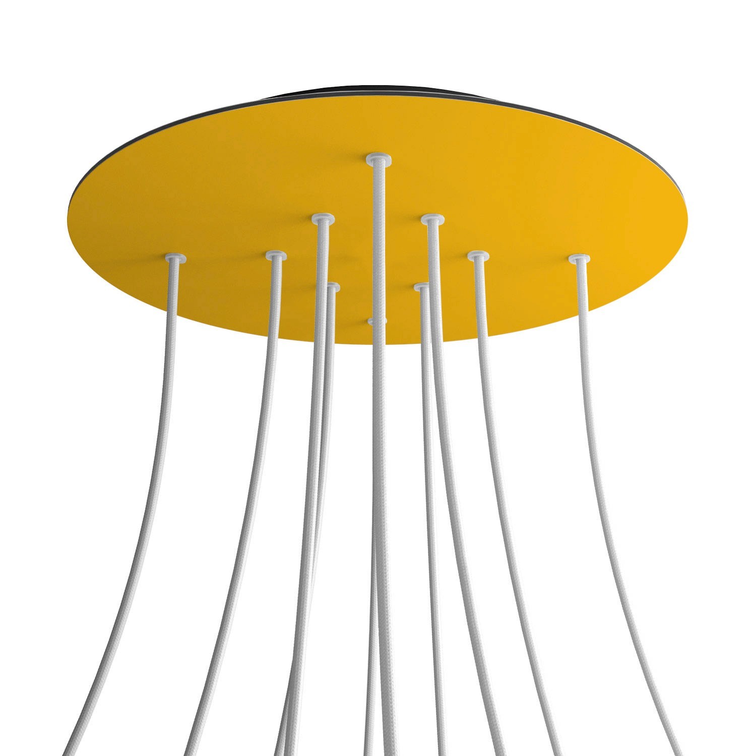 Rosace XXL Rose-One rond de 400 mm de diamètre avec 10 trous et 4 trous latéraux