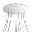 Rosace XXL Rose-One rond de 400 mm de diamètre avec 12 trous et 4 trous latéraux