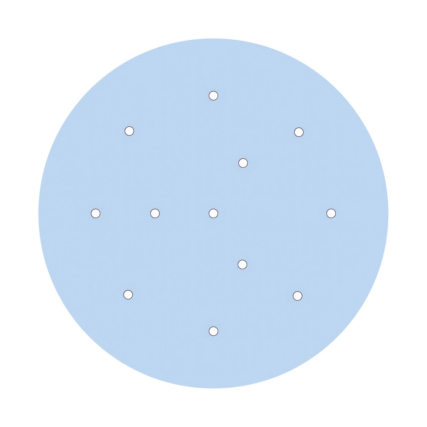 Rosace XXL Rose-One rond de 400 mm de diamètre avec 12 trous et 4 trous latéraux