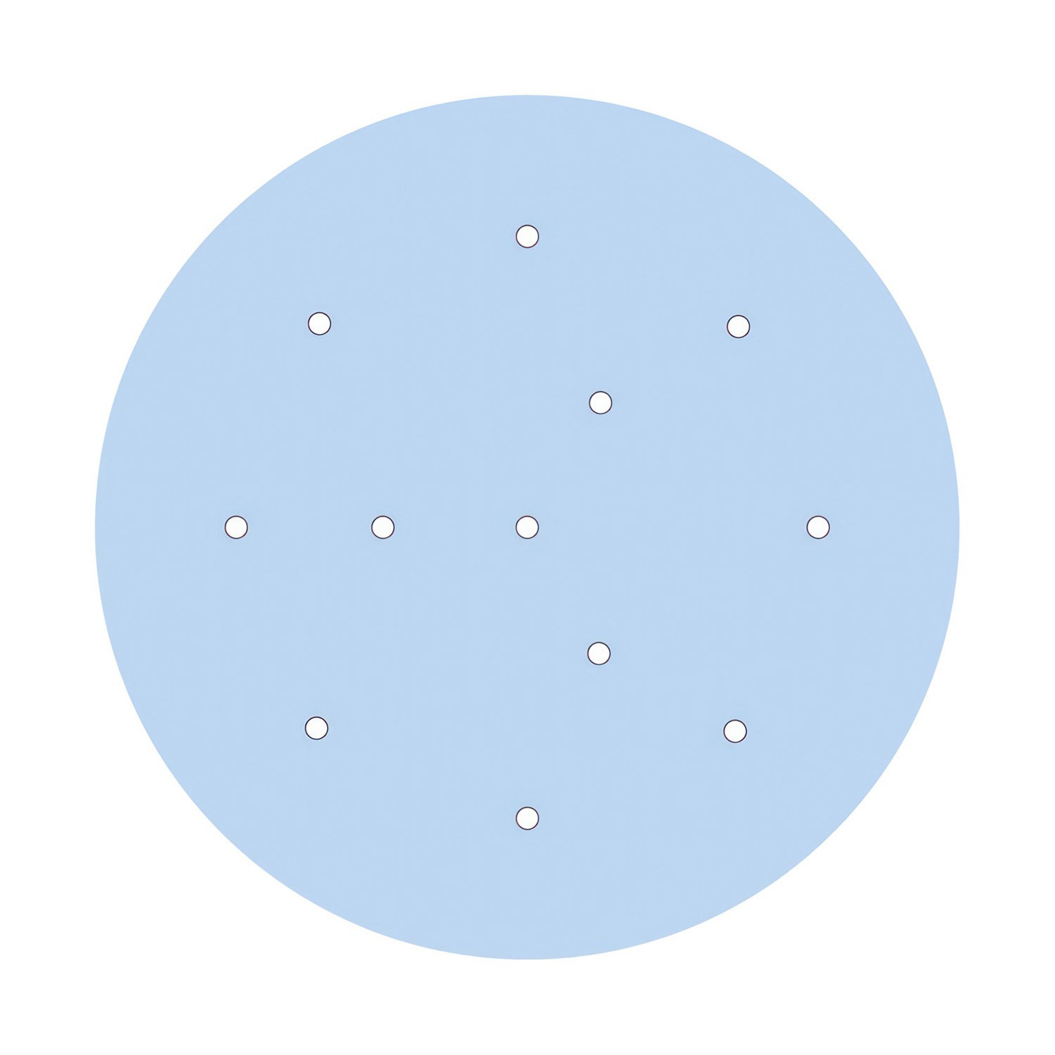 Rosace XXL Rose-One rond de 400 mm de diamètre avec 12 trous et 4 trous latéraux