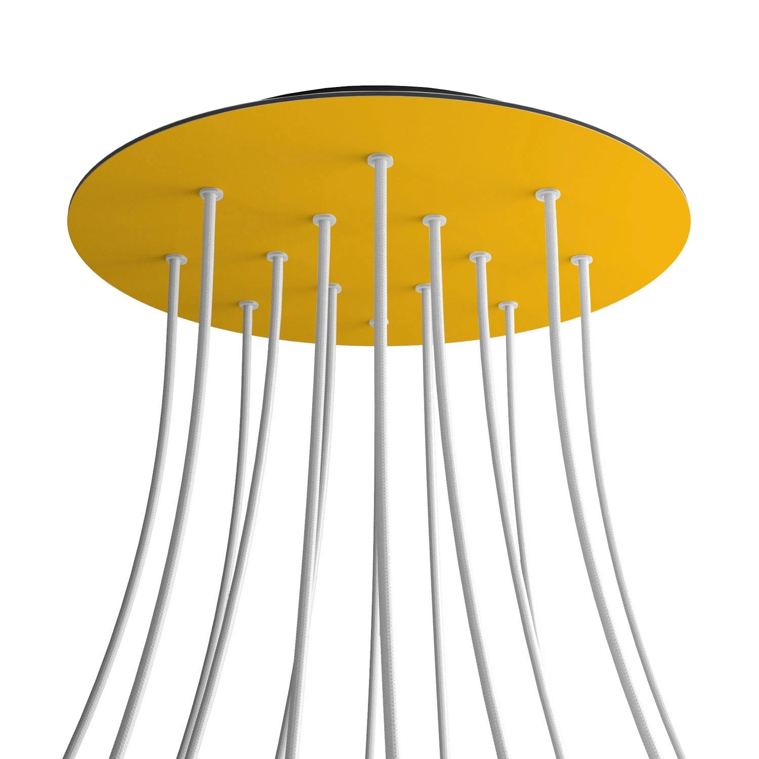 Rosace XXL Rose-One rond de 400 mm de diamètre avec 14 trous et 4 trous latéraux