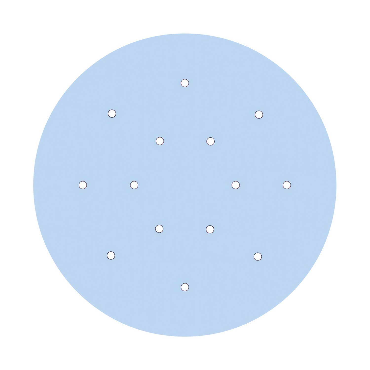 Rosace XXL Rose-One rond de 400 mm de diamètre avec 14 trous et 4 trous latéraux