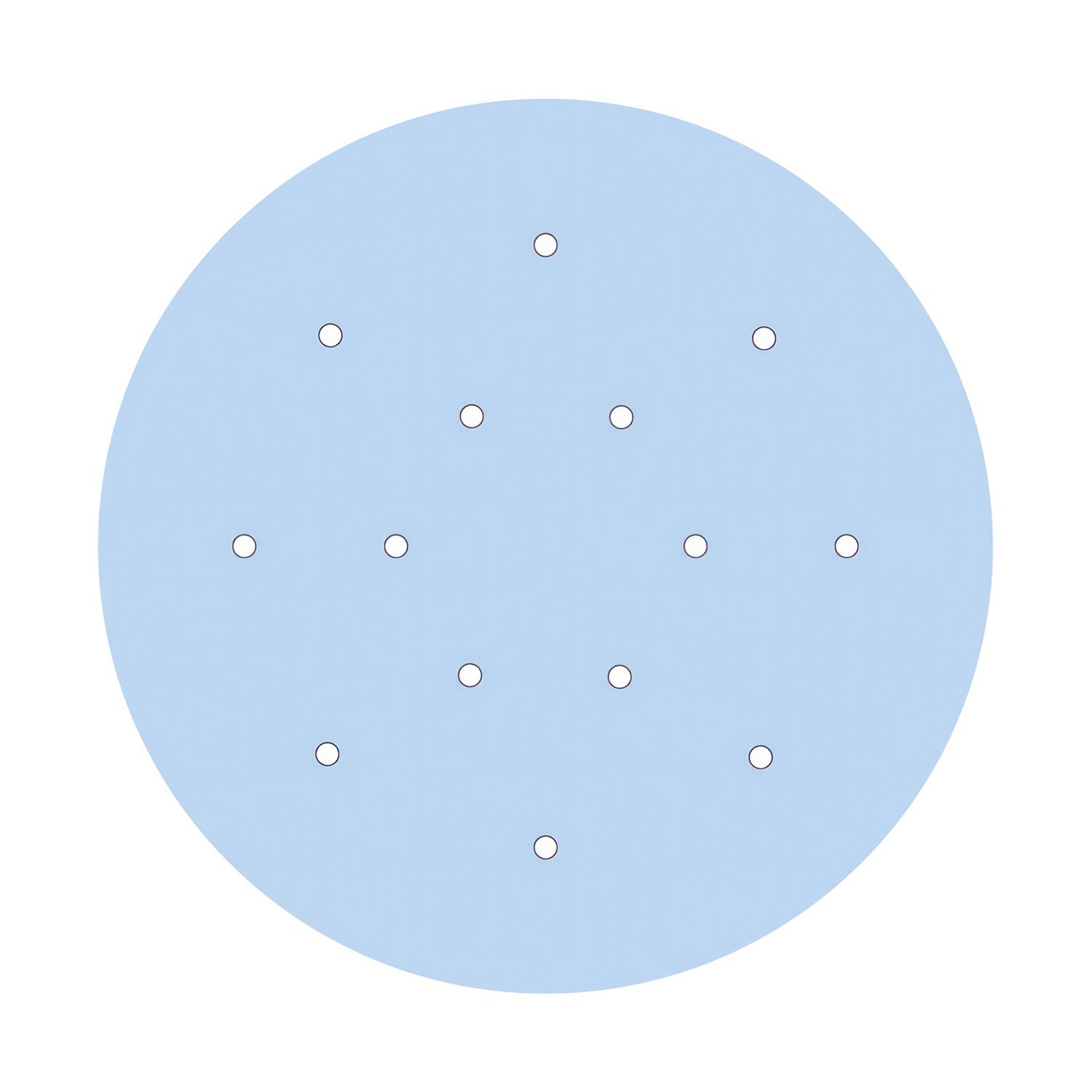 Rosace XXL Rose-One rond de 400 mm de diamètre avec 14 trous et 4 trous latéraux