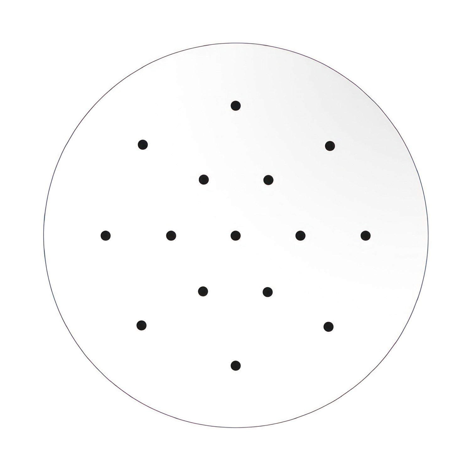 Rosace XXL Rose-One rond de 400 mm de diamètre avec 15 trous et 4 trous latéraux