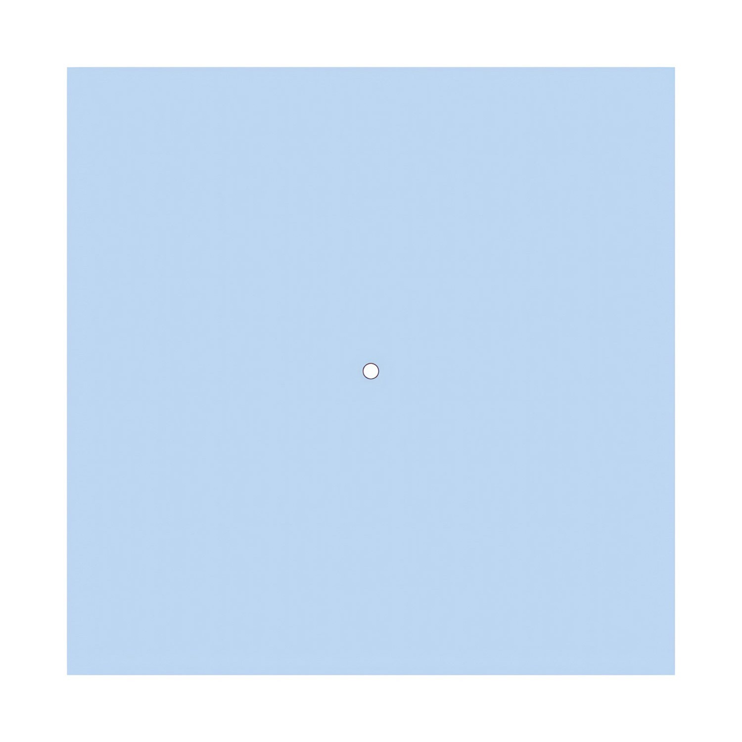 Quadratisches XXL 1-Loch und 4 Seitenlöchern Lampenbaldachin, Rose-One-Abdeckung, 400 mm