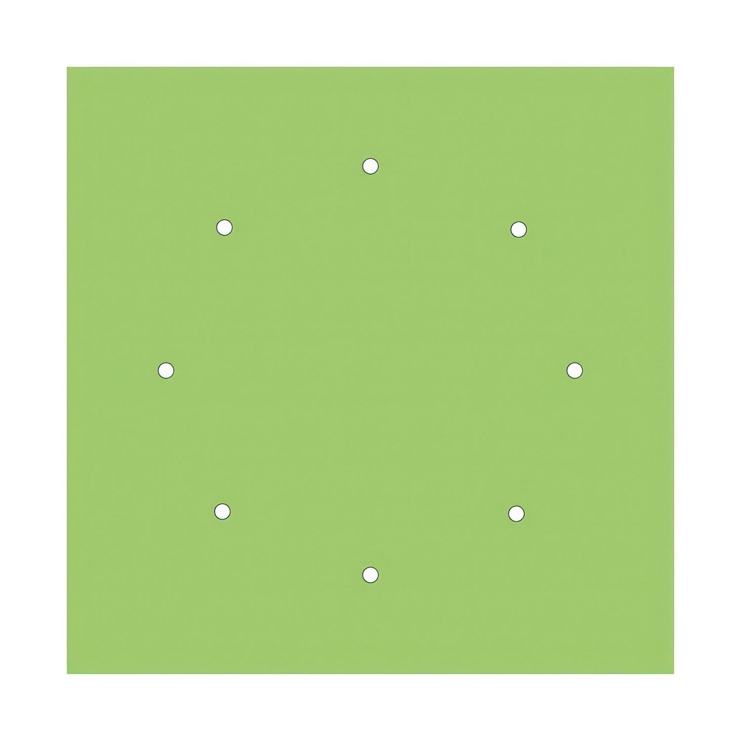 Quadratisches XXL 8-Loch und 4 Seitenlöchern Lampenbaldachin, Rose-One-Abdeckung, 400 mm