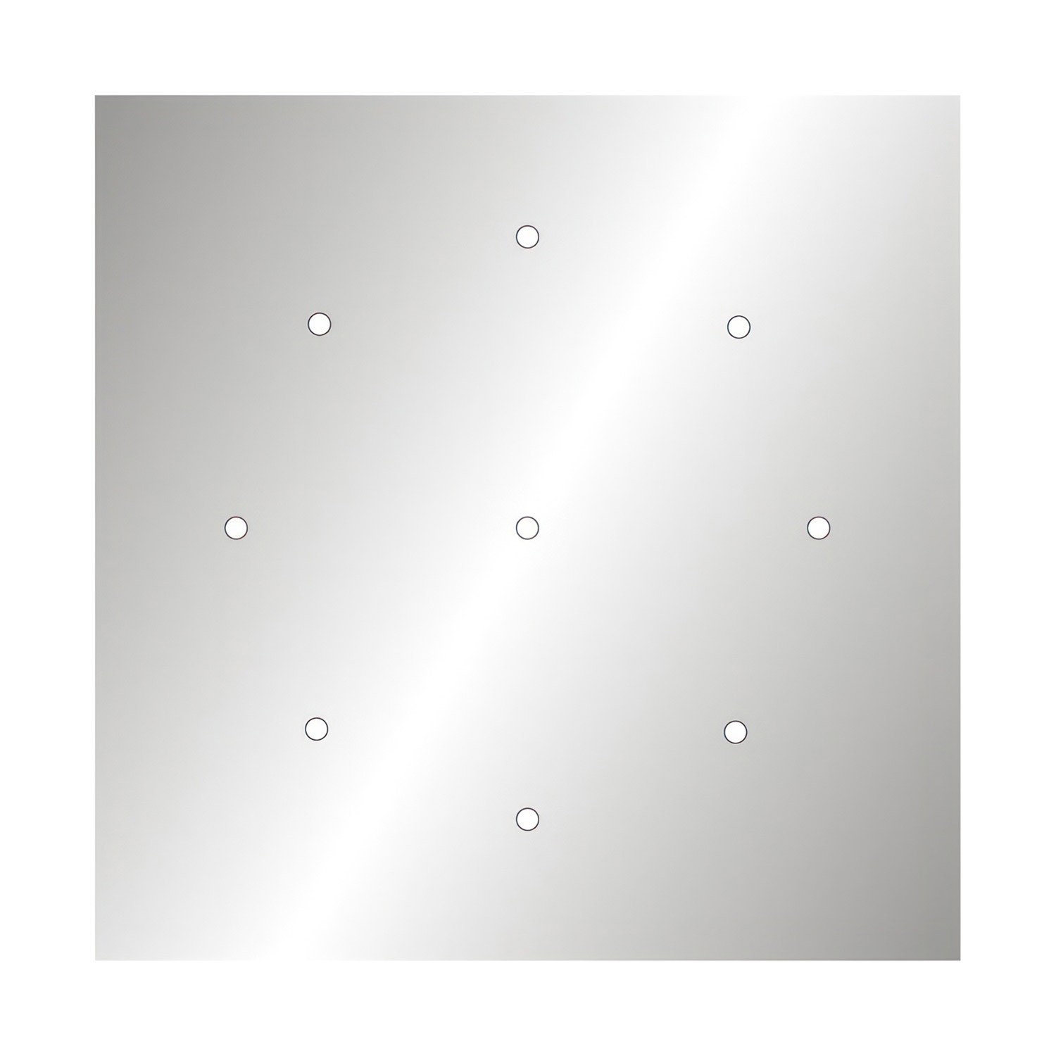 Quadratisches XXL 9-Loch und 4 Seitenlöchern Lampenbaldachin, Rose-One-Abdeckung, 400 mm