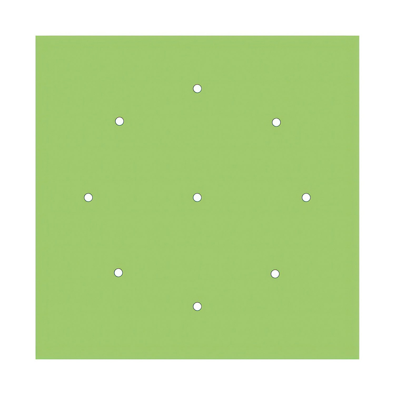 Quadratisches XXL 9-Loch und 4 Seitenlöchern Lampenbaldachin, Rose-One-Abdeckung, 400 mm