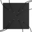 Quadratisches XXL 9 X-geformten Löchern und 4 Seitenlöchern Lampenbaldachin, Rose-One-Abdeckung, 400 mm