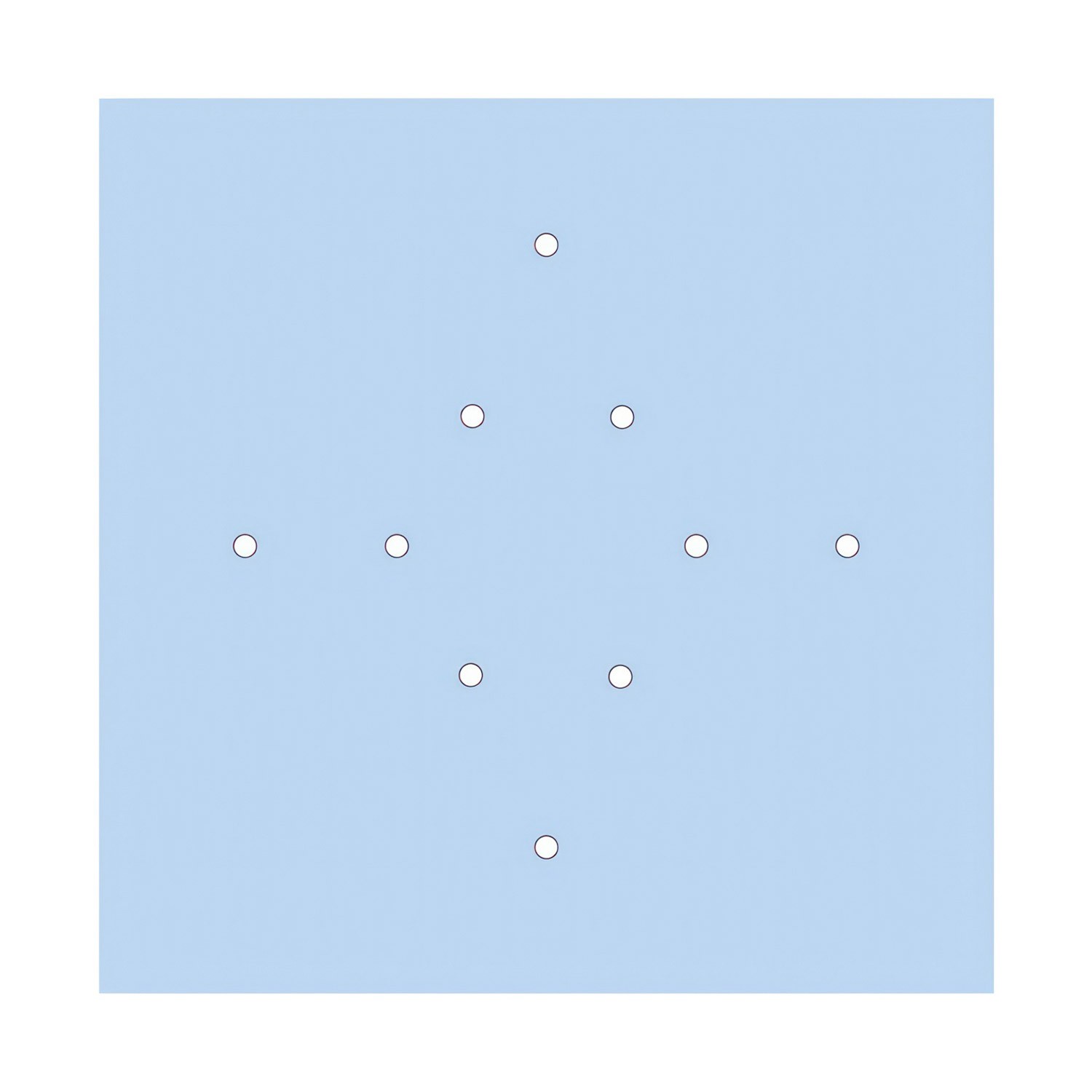 Quadratisches XXL 10-Loch und 4 Seitenlöchern Lampenbaldachin, Rose-One-Abdeckung, 400 mm