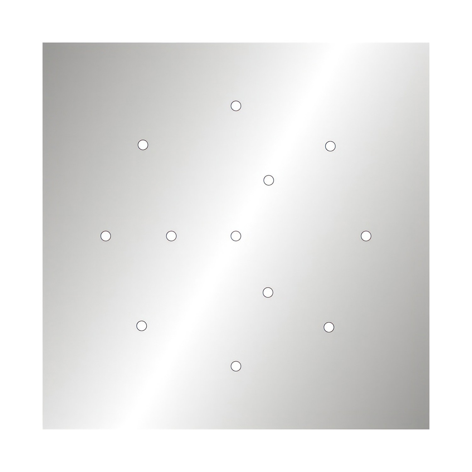 Quadratisches XXL 12-Loch und 4 Seitenlöchern Lampenbaldachin, Rose-One-Abdeckung, 400 mm