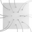 Quadratisches XXL 14-Loch und 4 Seitenlöchern Lampenbaldachin, Rose-One-Abdeckung, 400 mm