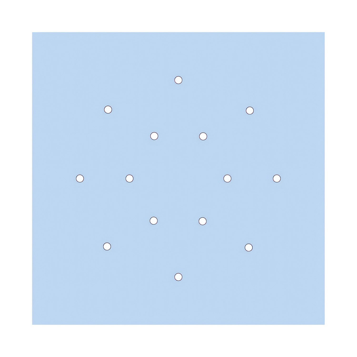 Quadratisches XXL 14-Loch und 4 Seitenlöchern Lampenbaldachin, Rose-One-Abdeckung, 400 mm