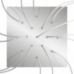 Quadratisches XXL 15-Loch und 4 Seitenlöchern Lampenbaldachin, Rose-One-Abdeckung, 400 mm