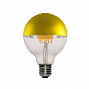 Gold Kopfspiegel Globe G95 LED Glühbirne 7W E27 dimmbar 2700K