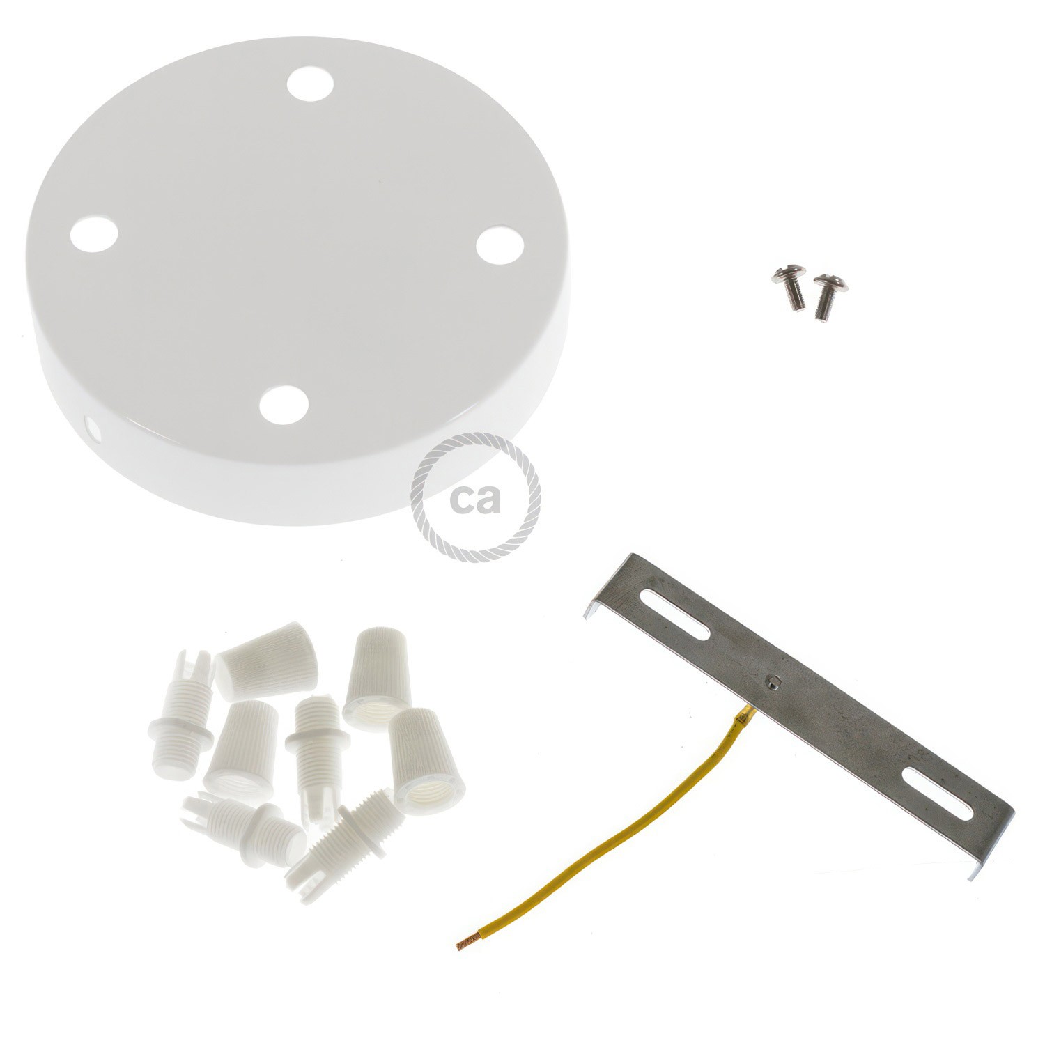 Zylindrischer 4-Loch-Lampenbaldachin Kit aus Metall