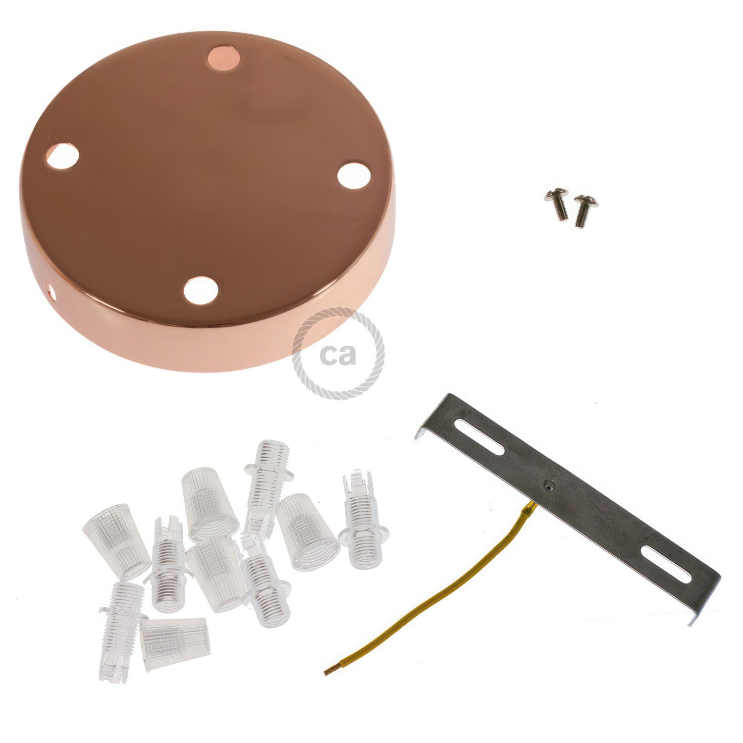 Zylindrischer 4-Loch-Lampenbaldachin Kit aus Metall