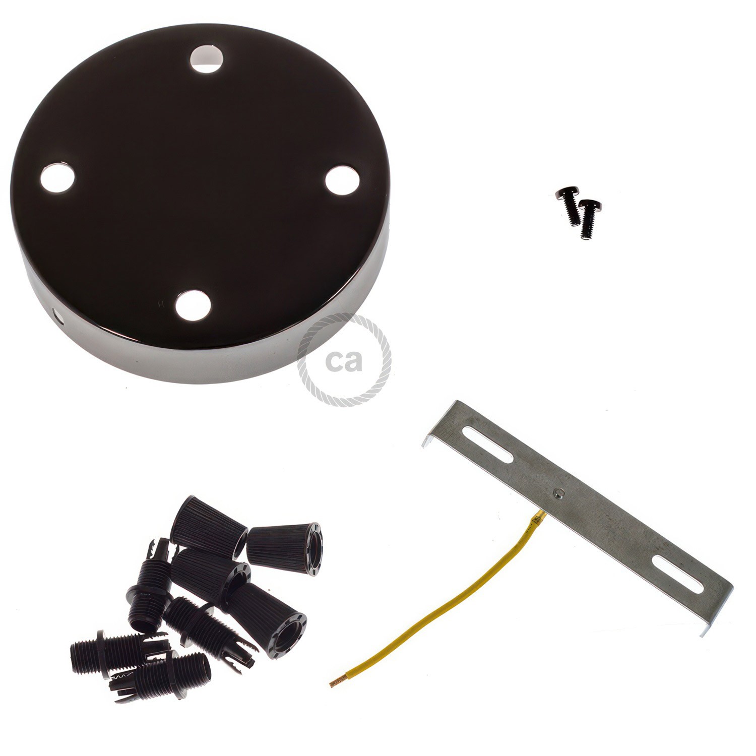 Zylindrischer 4-Loch-Lampenbaldachin Kit aus Metall