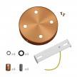 Kit rosace métallique cylindrique à 4 trous