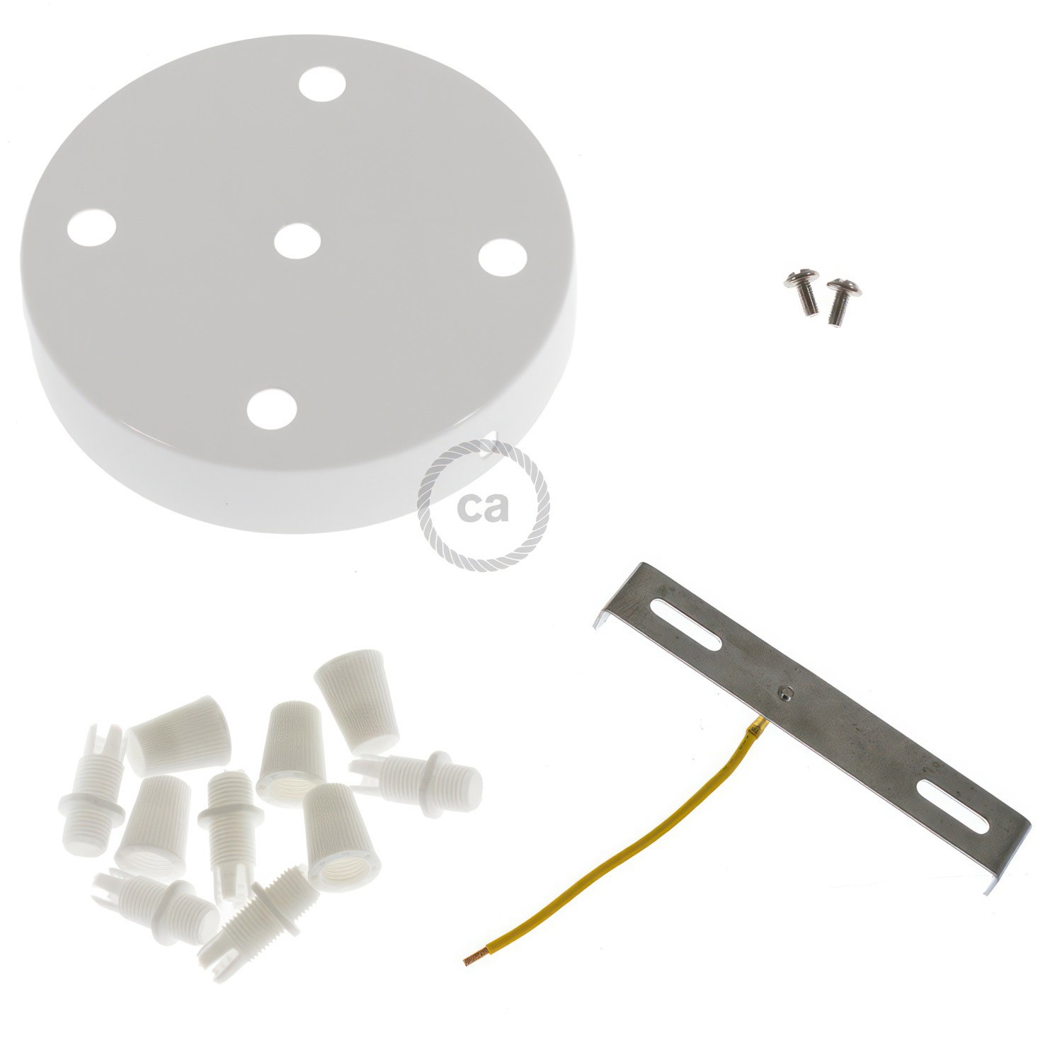 Zylindrischer 5-Loch-Lampenbaldachin Kit aus Metall