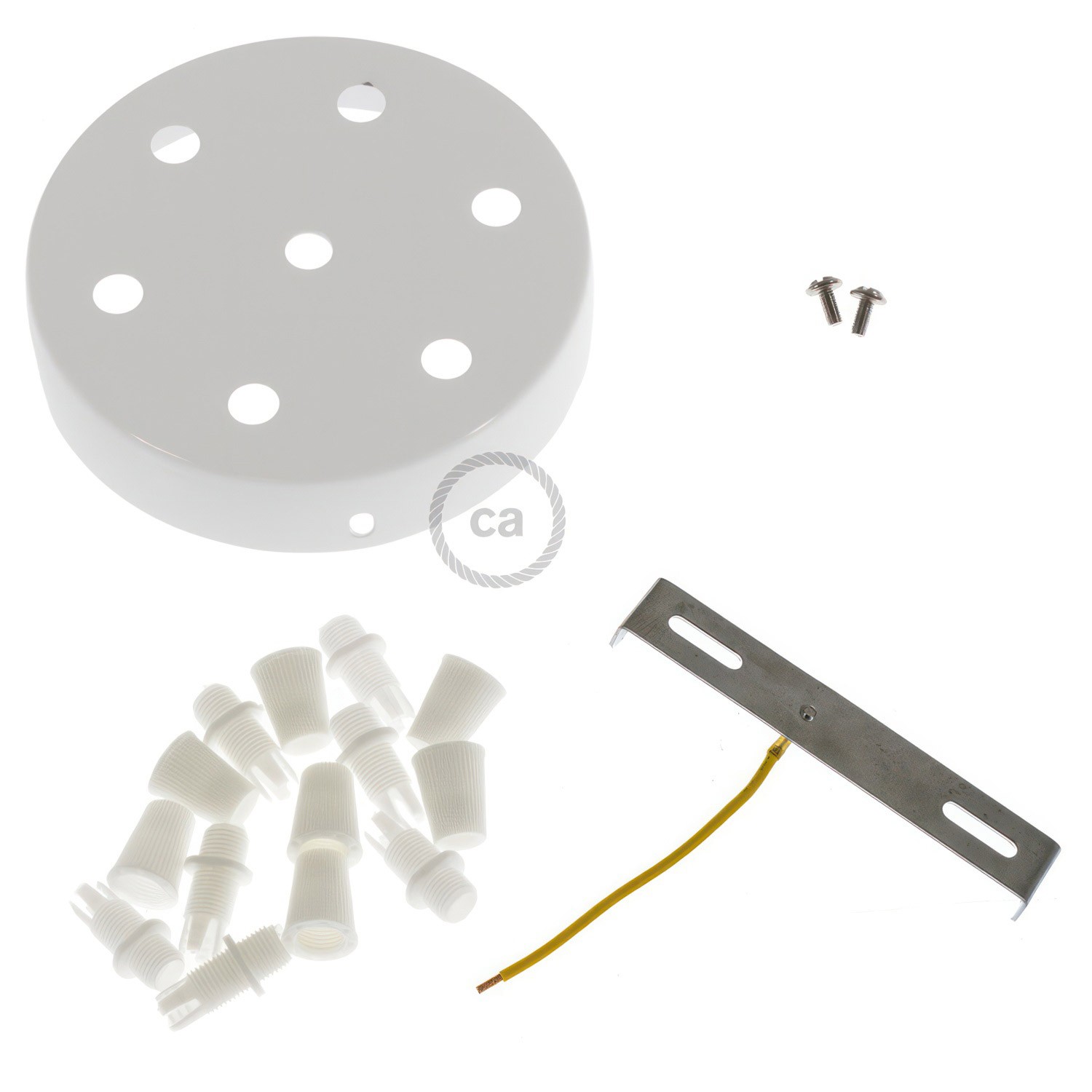 Zylindrischer 7-Loch-Lampenbaldachin Kit aus Metall