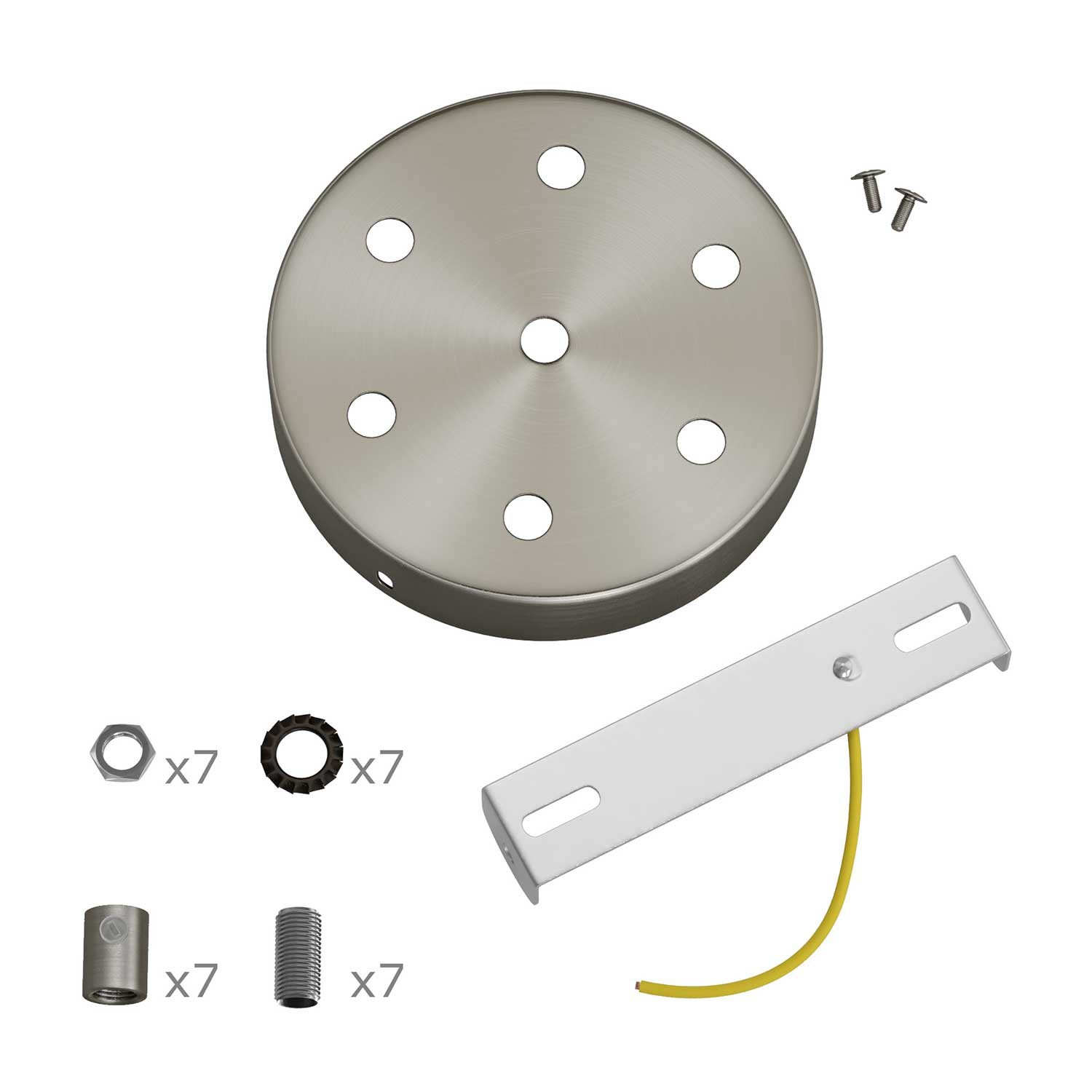 Zylindrischer 7-Loch-Lampenbaldachin Kit aus Metall