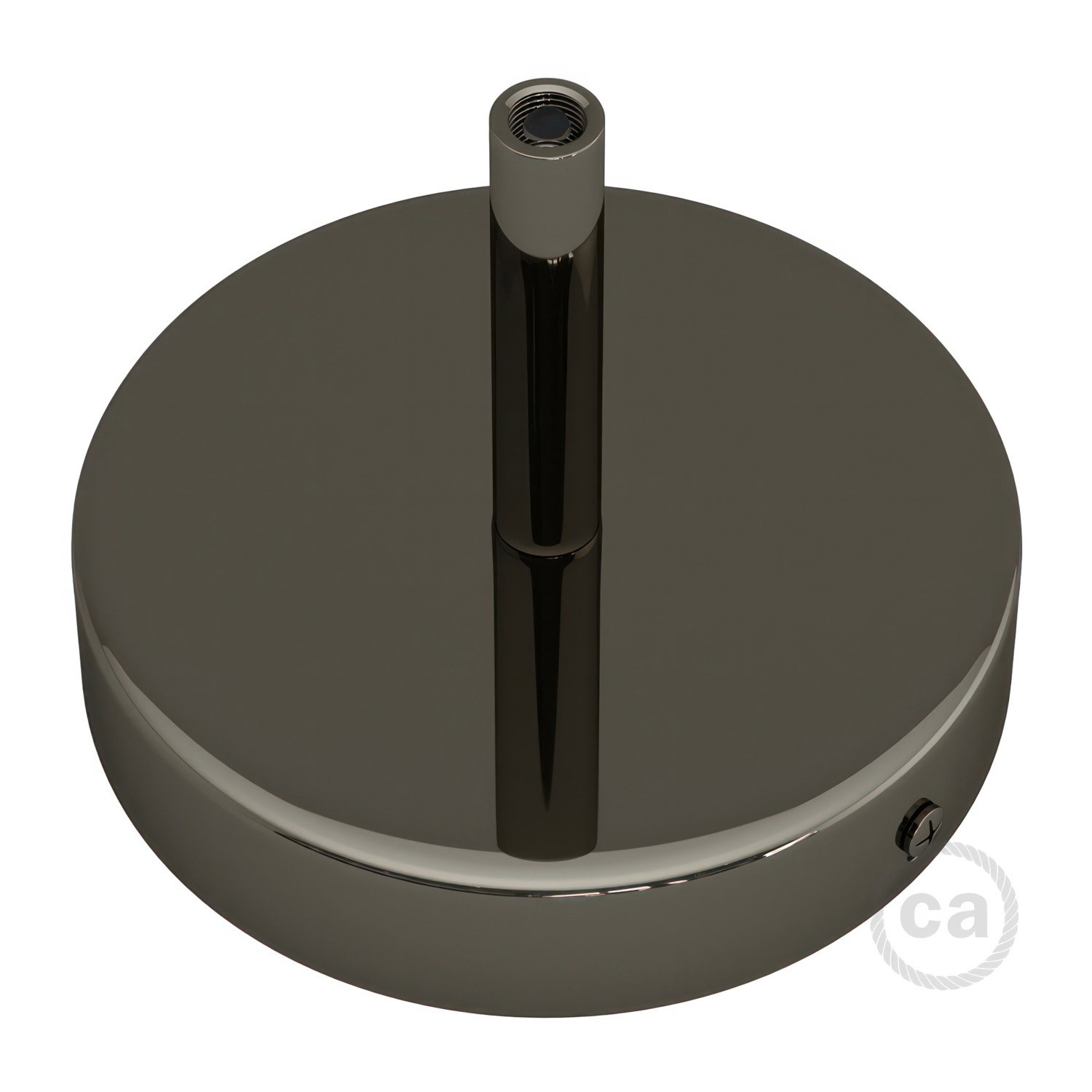 Zylindrischer Lampenbaldachin Kit aus Metall mit 7 cm Kabelklemme