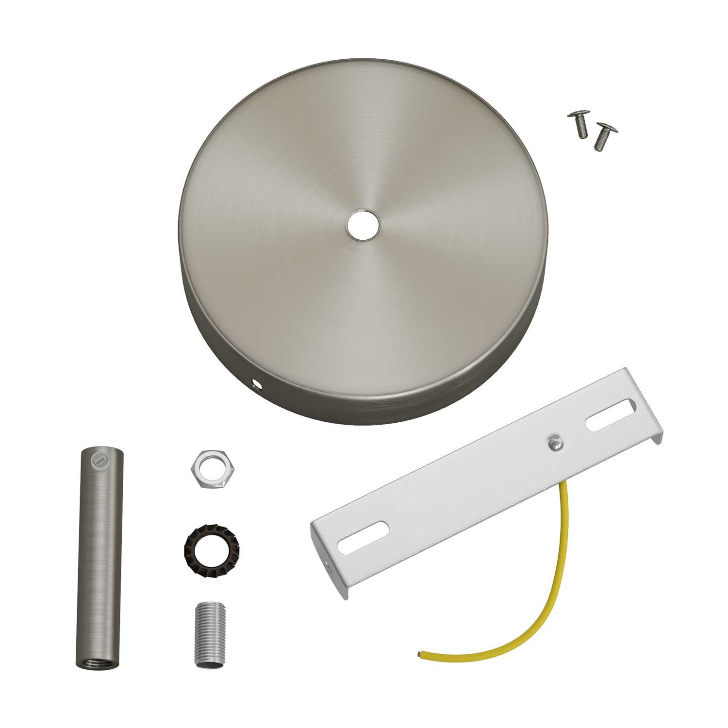 Zylindrischer Lampenbaldachin Kit aus Metall mit 7 cm Kabelklemme