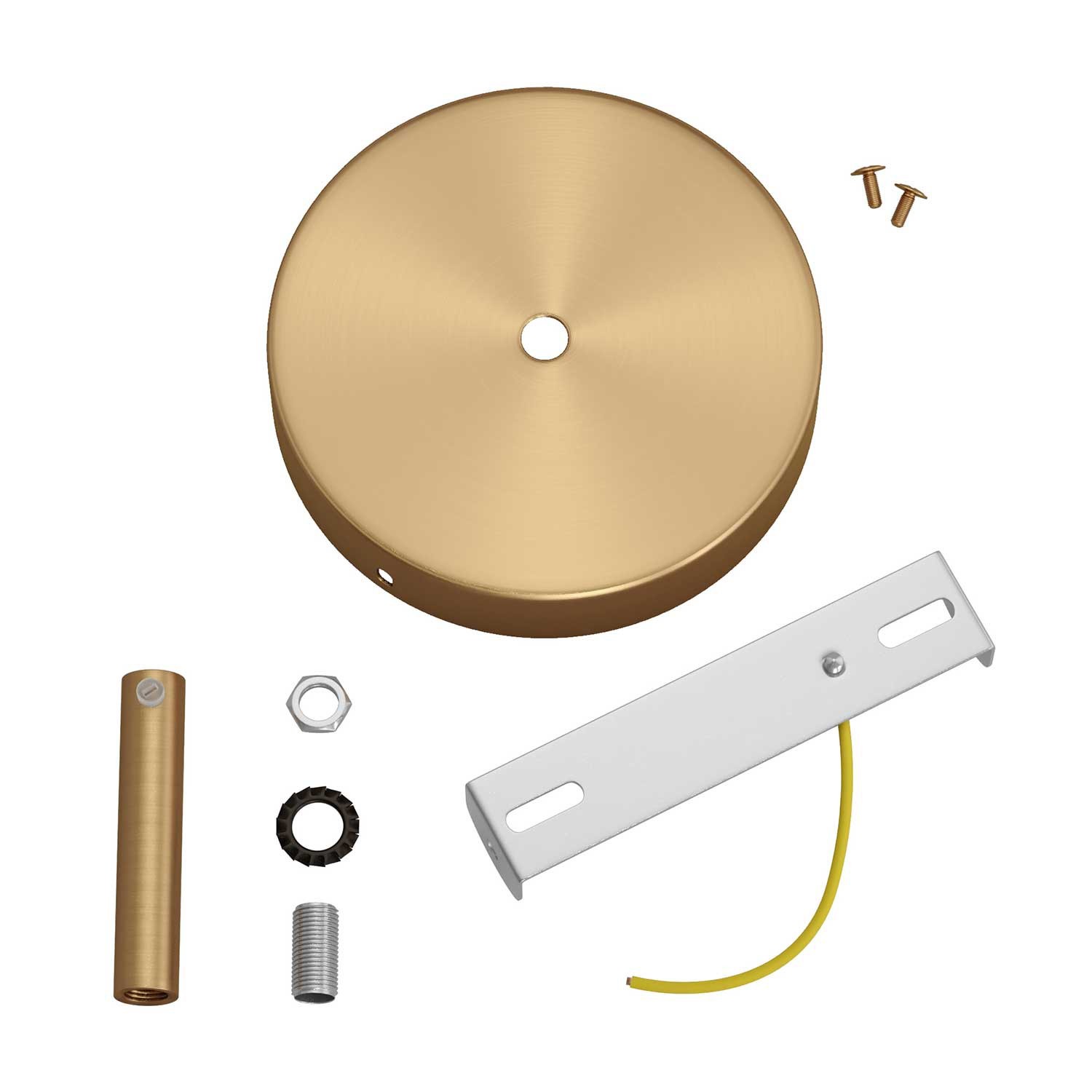 Zylindrischer Lampenbaldachin Kit aus Metall mit 7 cm Kabelklemme