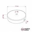 Kit rosace cylindrique en métal avec 1 trou central et 2 trous latéraux