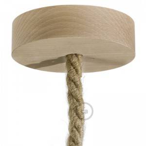 Lampenbaldachin Kit aus Holz für XL-Seilkabel
