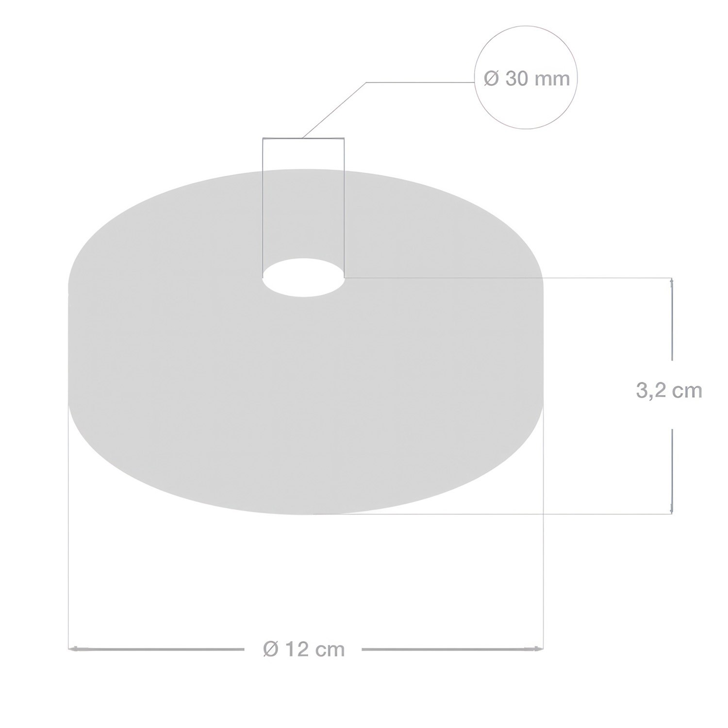 Kit rosone in legno per cordone 3XL