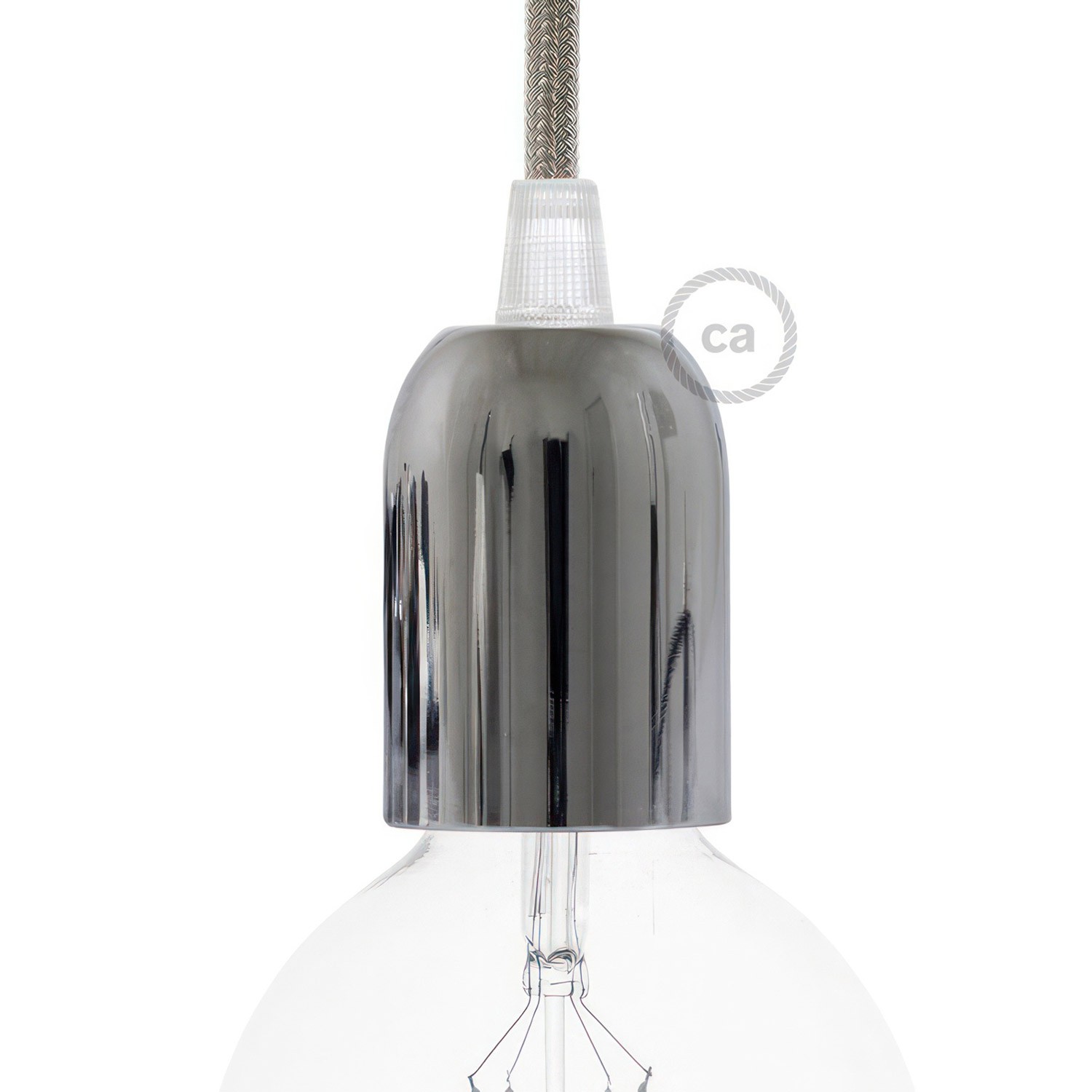 Halbkugelförmiges E27-Lampenfassungs-Kit aus lackiertem Metall